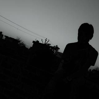 Alone boy night wallpaper