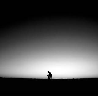 Alone boy night wallpaper