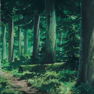 Anime forest PS4 wallpaper