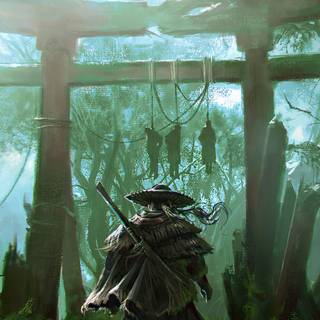 Anime forest PS4 wallpaper