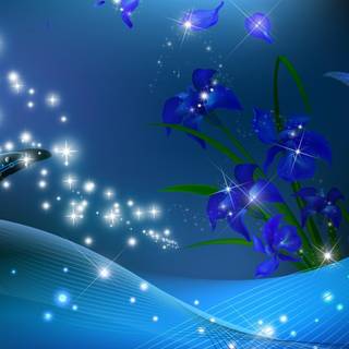 Glittery spring wallpaper