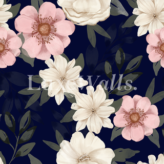 Summer florals wallpaper