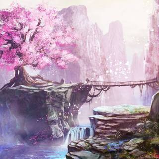 Sakura forest wallpaper