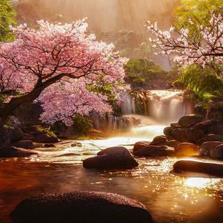 Sakura forest wallpaper