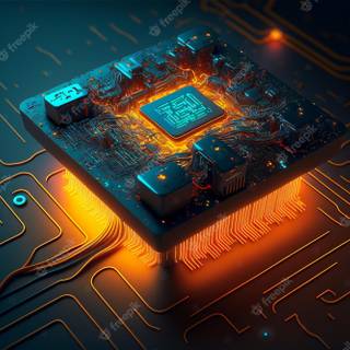 Computer chips wallpaper