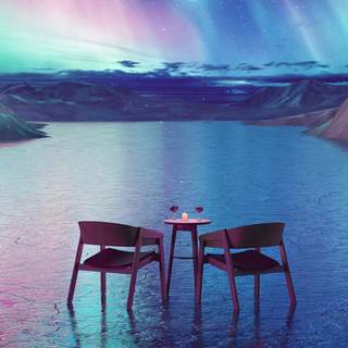 Northern lights iPhone 14 Pro wallpaper