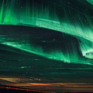 Northern lights iPhone 14 Pro wallpaper