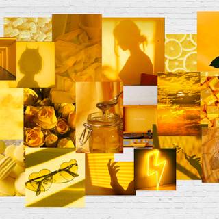 Laptop aesthetic yellow wallpaper