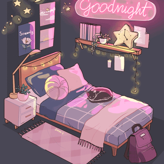 Bedroom aesthetic art wallpaper