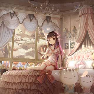 Bedroom aesthetic art wallpaper