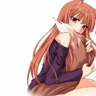 Illustration anime wolf girl 4k wallpaper