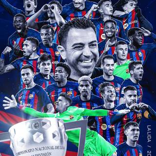 FC Barcelona La Liga 2023 Champions wallpaper