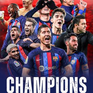 FC Barcelona La Liga 2023 Champions wallpaper