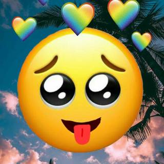 Cute sad Emoji wallpaper