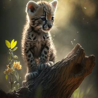 Baby ocelot wallpaper
