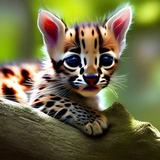 Baby ocelot wallpaper