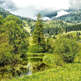 Mountainside wallpaper