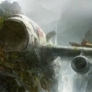 A plane crash wallpaper