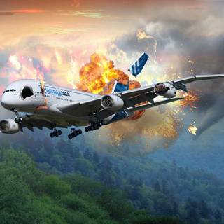 A plane crash wallpaper