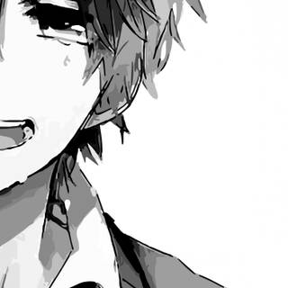 Sad anime boy black wallpaper