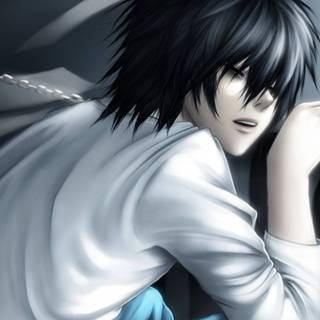 Sad anime boy black wallpaper