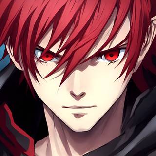 Anime red boy wallpaper