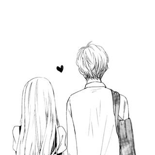 Anime couples drawing wallpaper