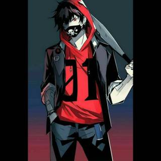 Anime red boy wallpaper