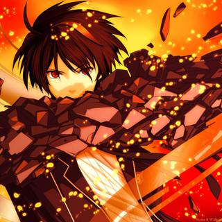 Anime red boy wallpaper