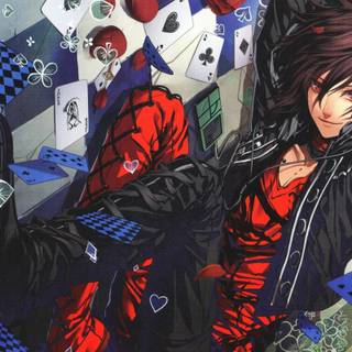 Anime red boy wallpaper