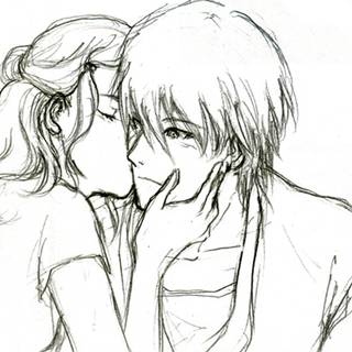 Anime couples drawing wallpaper