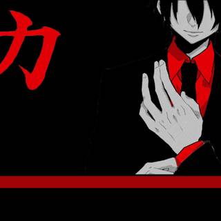 Anime red boy wallpaper
