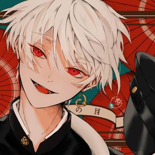 Anime red boy wallpaper