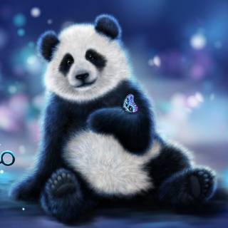 Chibi panda wallpaper