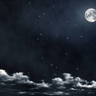 Moon in sky wallpaper