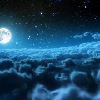 Moon in sky wallpaper