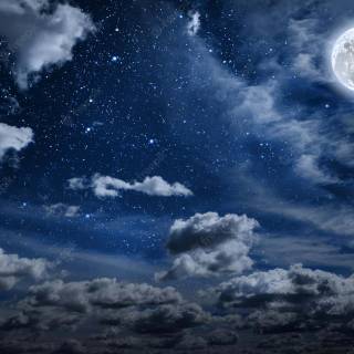 Moon in sky wallpaper