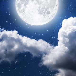 Moon in sky wallpaper
