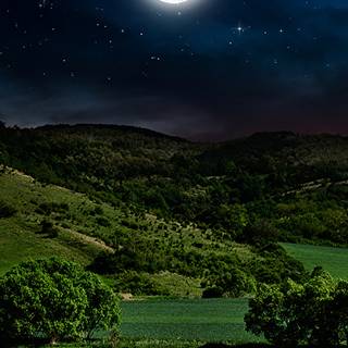 Moon in sky wallpaper