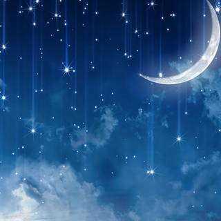 Moon in sky wallpaper