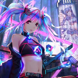 Desktop neon girly wallpaper