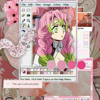 Mitsuri aesthetic wallpaper