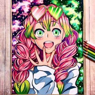 Mitsuri aesthetic wallpaper