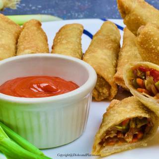 Vegetable spring roll wallpaper
