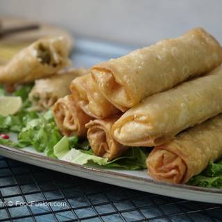 Vegetable spring roll wallpaper