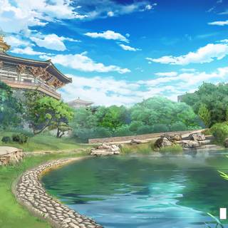 Lake anime wallpaper