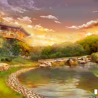 Lake anime wallpaper