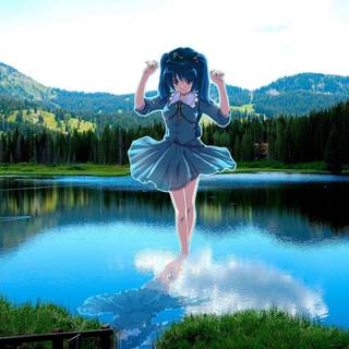 Lake anime wallpaper