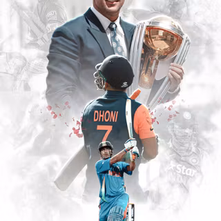 Ms Dhoni trophy wallpaper