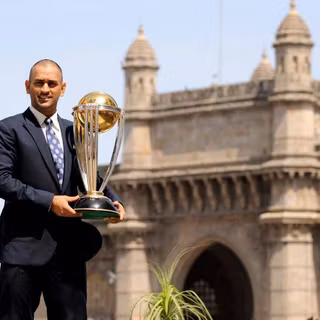 Ms Dhoni trophy wallpaper